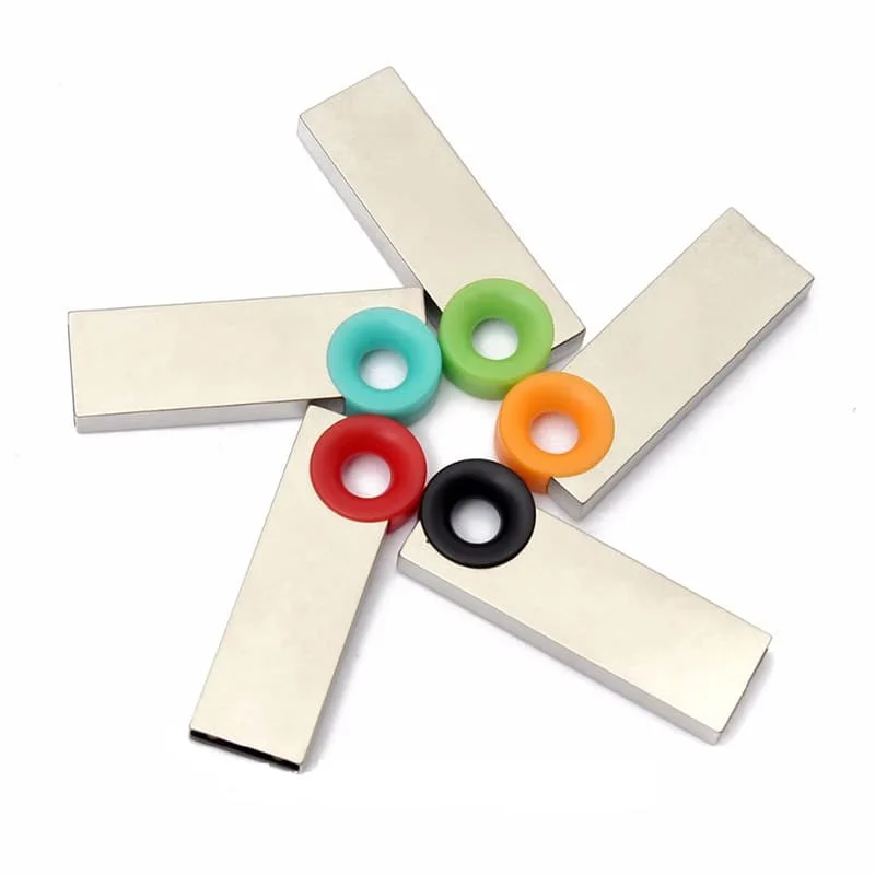 Metal Key colorful round hole  USB Flash Drive