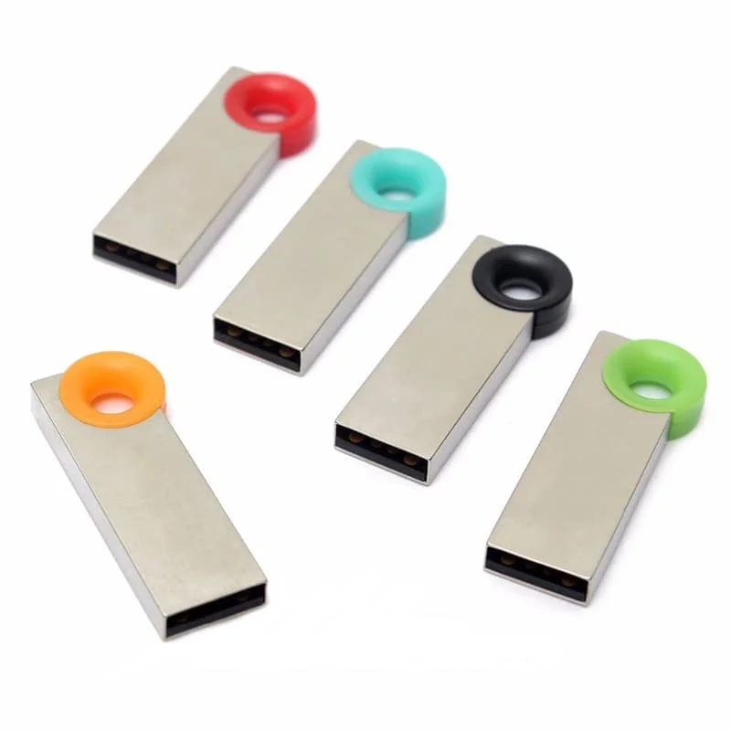 Metal Key colorful round hole  USB Flash Drive, customize wholesale print logo u disk